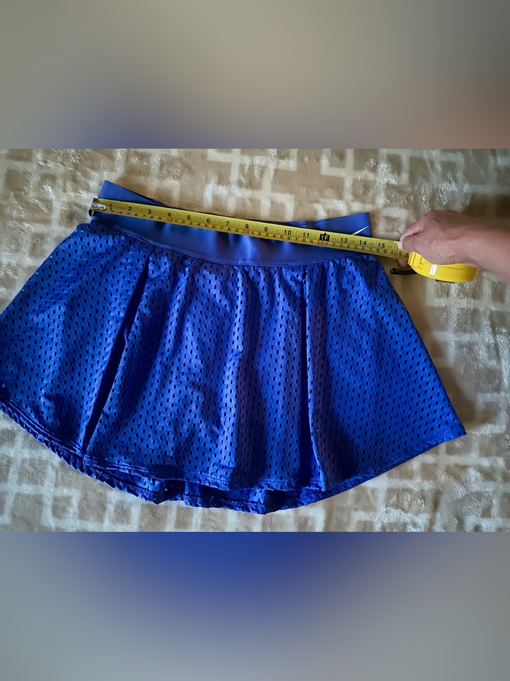 Nike Royal Blue Mesh Skater Tennis Skort with Swoosh - Picture 2 of 5